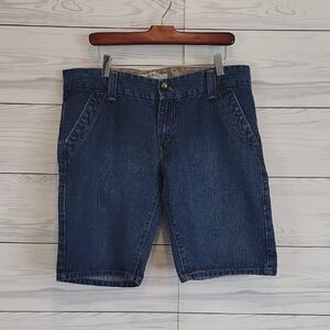 Levi's 504 Slouch Blye Denim Bermuda Shorts Womens Size 15